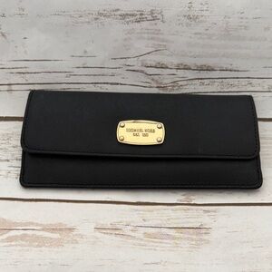 Michael Kors Black Wallet with Gold Accents
